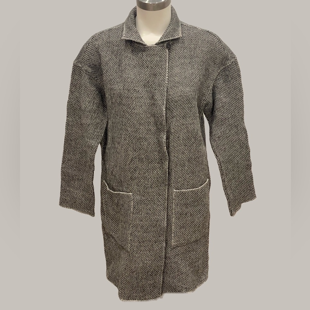Eileen Fisher Medium Textured Cotton Sweater Coat, Medium. Like- New. - Picture 1 of 14